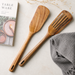 Long Handle Teak Wood Slotted Spatula for Cooking