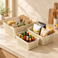 Kitchen Pantry Organizer Bin, Household Bathroom Countertop Storage Container