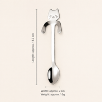 Cute Cat Coffee Spoon, 304 Stainless Steel Hanging Mug Spoon