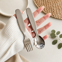 Stainless Steel Thickened Dinner Spoon Fork Modern Flatware Tableware