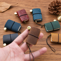 Mini Traveler Notebook Keychain, Vintage Journal Bag Charm