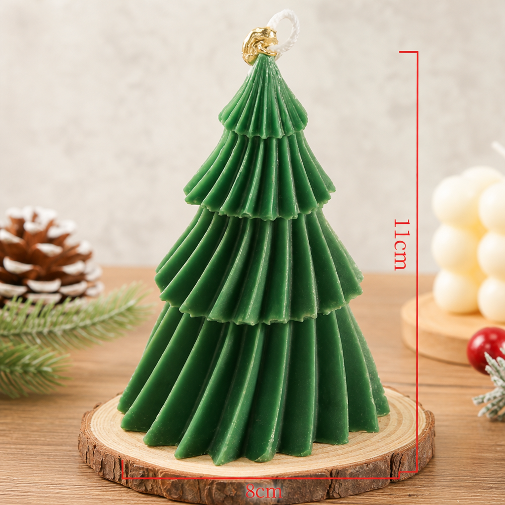 Christmas Tree Shaped Scented Candle Decorative Holiday Candle