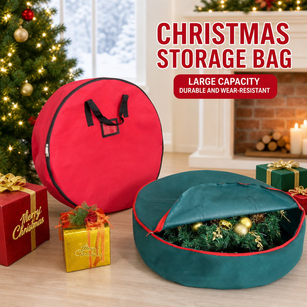 Large Christmas Tree Storage Bag Waterproof Round Zippered Holiday Decoration