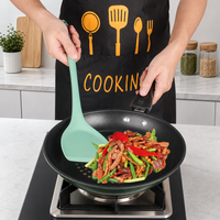 Heat Resistant Silicone Cooking Spatula Long Handle Nonstick Wok Turner