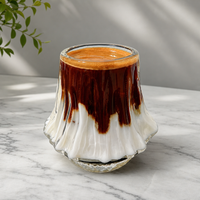 Volcano Shaped Borosilicate Glass Cup 8.5cm Artistic Mountain Design Coffee Tumbler