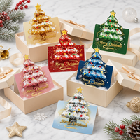 3D Christmas Tree Greeting Card Merry Christmas Pop Up Holiday Card