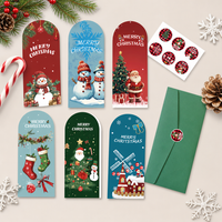 Christmas Greeting Card Gift Set Cute Holiday Message Cards with Envelopes and Decorative Stickers