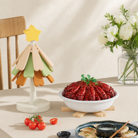 Christmas Tree Silicone Heat Resistant Trivet Decorative Non Slip Pot Mat