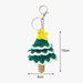 Handmade Crochet Christmas Keychain Cute Santa Snowman Tree Ornament