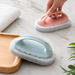 Handheld Bathroom Scrubbing Brush with Sponge Pad Ergonomic Tile Cleaning Tool