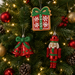Christmas Nutcracker Bell Ornament Festive Hanging Tree Decoration Holiday Window Decor