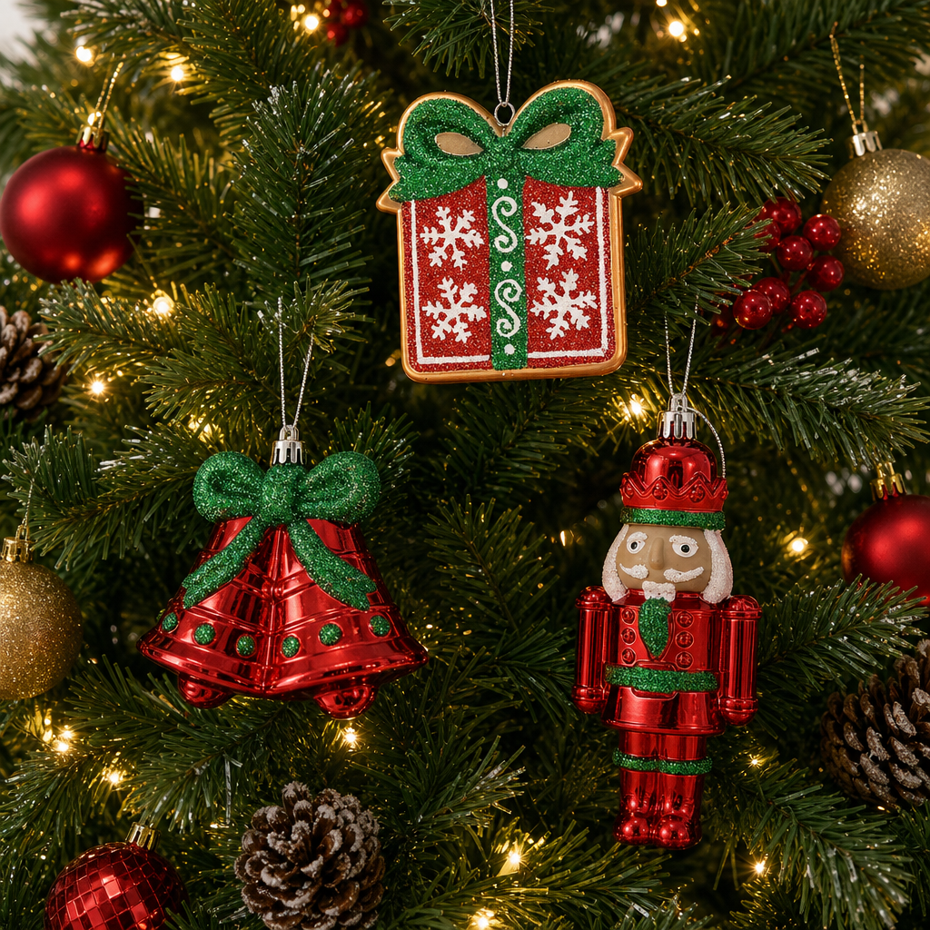 Christmas Nutcracker Bell Ornament Festive Hanging Tree Decoration Holiday Window Decor