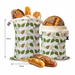 Reusable Double Layer Beeswax Bread Storage Bag Botanical Print Bakery Food Storage Pouch