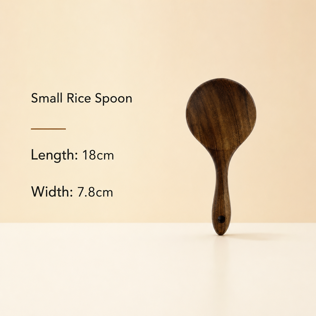 Natural Teak Wood Kitchen Cooking Utensil Wooden Spoon