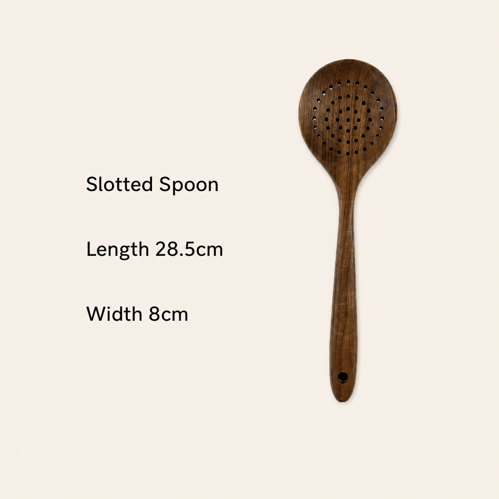 Natural Teak Wood Kitchen Cooking Utensil Wooden Spoon