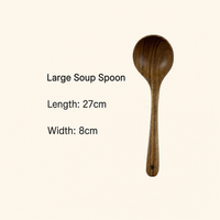 Natural Teak Wood Kitchen Cooking Utensil Wooden Spoon