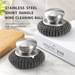 Stainless Steel Pot Scrubber with Ergonomic Metal Handle Heavy Duty Kitchen Cleaning Brush
