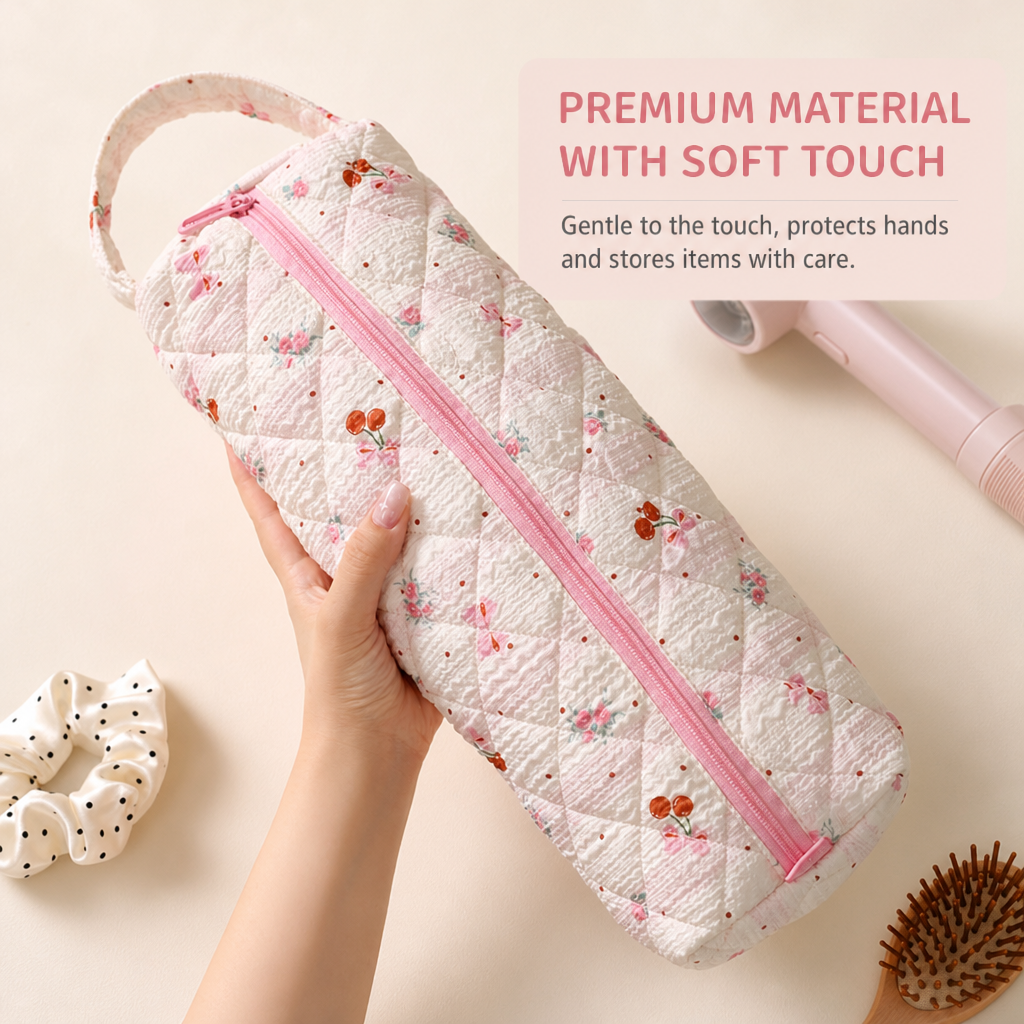 Portable Hair Dryer Storage Bag Polyester Fiber Travel Organizer Pouch