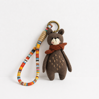 Handmade Boho Animal Doll – Woven Fabric Bag Charm