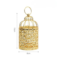 Electroplated Metal Birdcage Candleholder Creative Decor