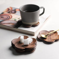 Walnut Wood Irregular Coaster Set