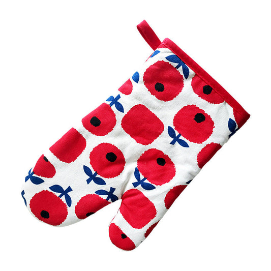 Quilted Heat-Resistant Kitchen Mitts for Baking, Oven Cooking, Microwave Use and Hot Pot Handling