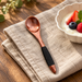 Small Rosewood Dessert Spoon with Black Cord Wrapped Handle