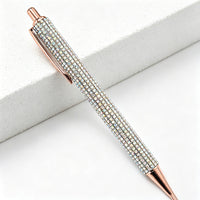 Bling Bling Rhinestone Retractable Ballpoint Pen – Luxury Metal Gift Pen for Office, School & Wedding