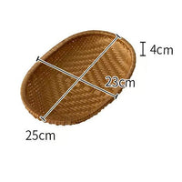 Woven Bamboo Oval Storage Basket