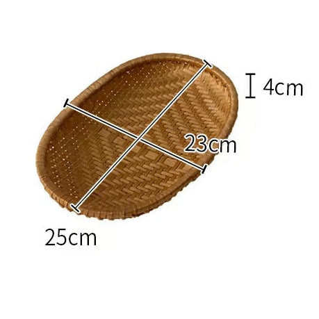 Woven Bamboo Oval Storage Basket