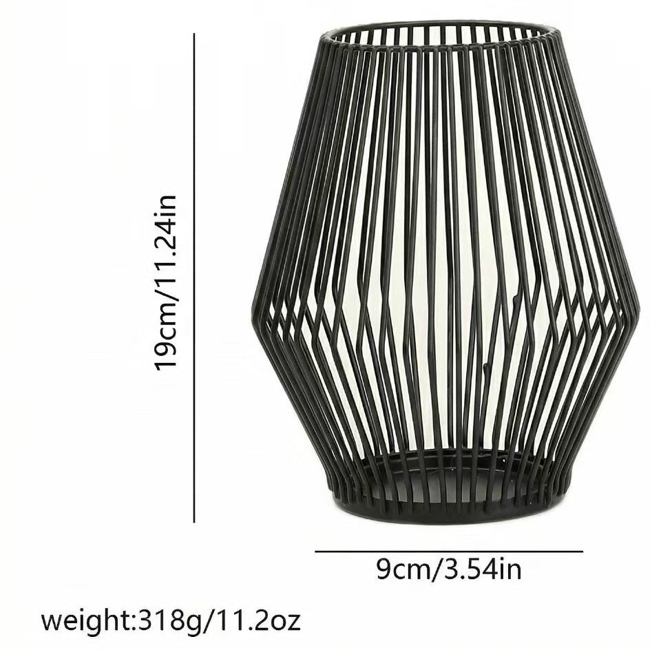 Minimalist Metal Hollow Candle Holder Set of 2