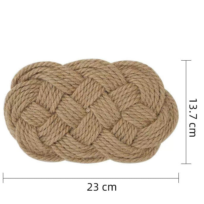 Cotton Linen Woven Cross Coaster