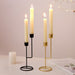 Double-Headed Candleholder with Hollow Base, Vintage Iron Craft