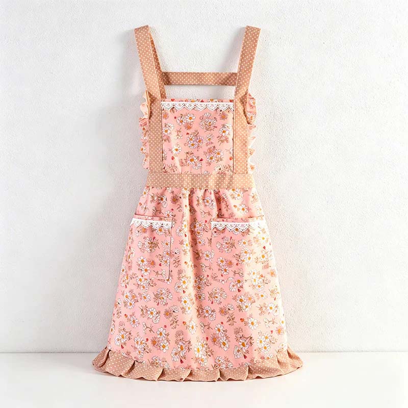 Floral Princess Apron – Vintage Lace Kitchen Apron for Cooking & Baking