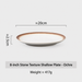 Stone Texture Ceramic Dinner Plate, Matte Shallow Serving Dish
