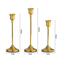 Copper Tone Creative Candleholder Set, Iron Metal Decoration