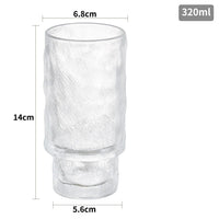 11oz Ribbed Stackable Glass Tumbler – Vintage Coffee, Juice & Whiskey Glass