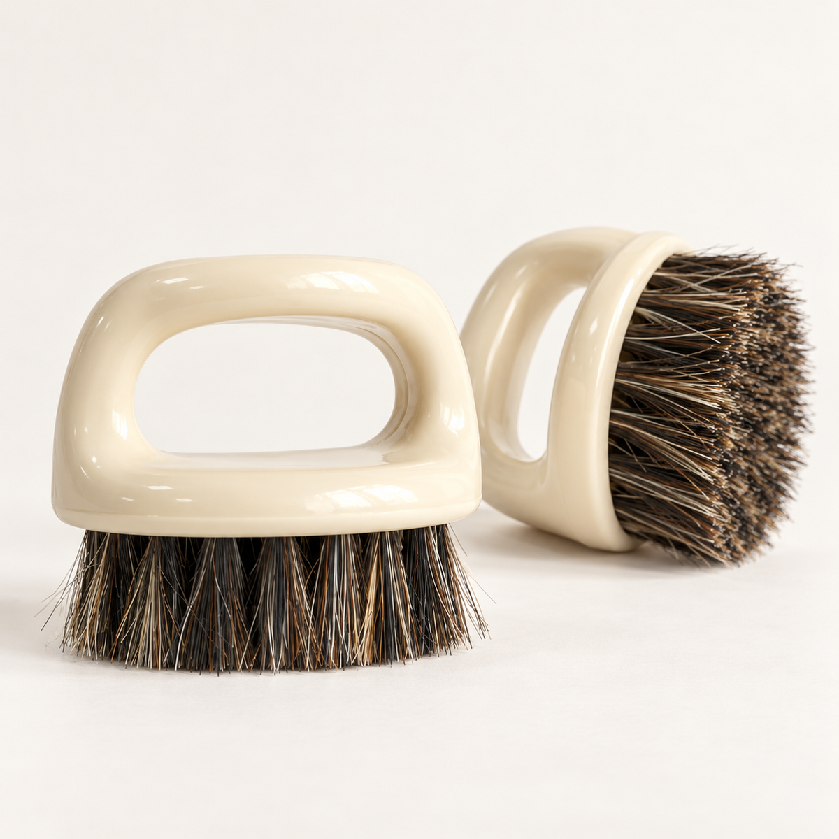 Mini Round Boar Bristle Brush, Bread Basket Cleaning Brush
