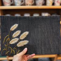 Reed Whisper Embroidered Tea Mat