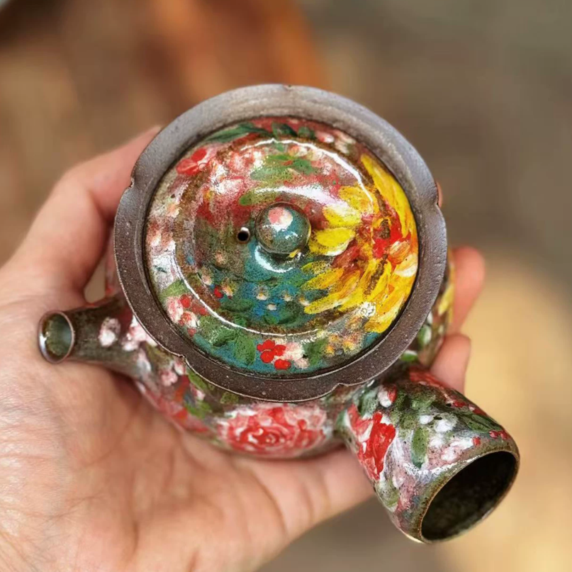 Impressionist Clay Side-Handle Tea Duo