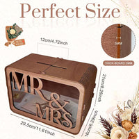 Wood Wedding Card Box Decorative Event Guest Sign-In Box