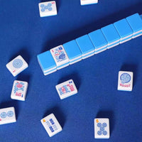 Melamine Mahjong Tiles with Colored Backs for Tabletop Games