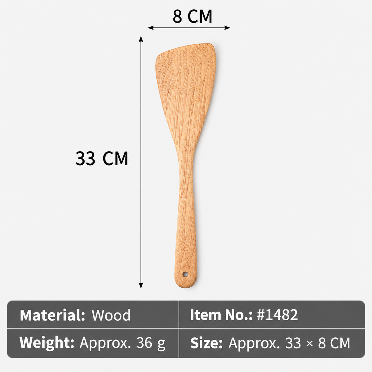 Natural Wood Cooking Spatula and Soup Ladle