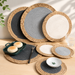 Handwoven Seagrass & Cotton Rope Trivet, Round Heat Resistant Pot Holder, Table Mat & Coaster