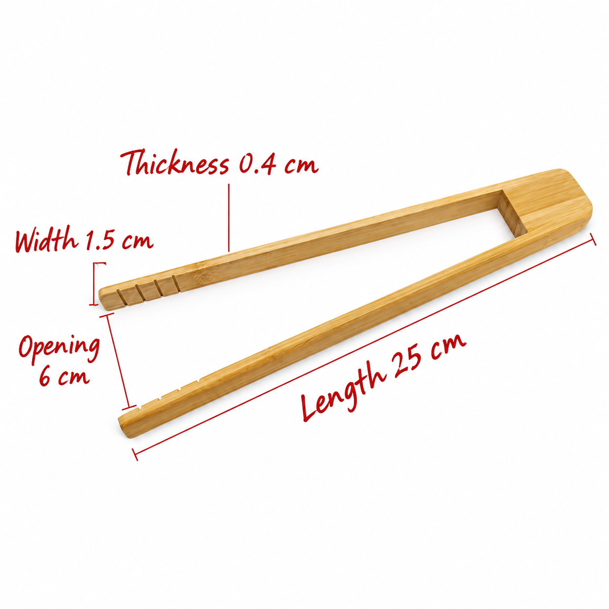 Natural Bamboo Food Tongs Multifunctional Bread Tea Vegetable Serving Clip
