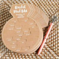 Kraft Paper Wedding Game Cards Rustic Party Activity Cards