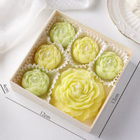 Peony Flower Scented Candle Set