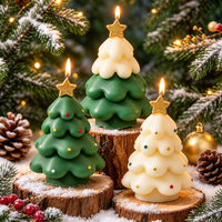 Christmas Tree Shaped Scented Candle   Decorative Holiday Candle Gift