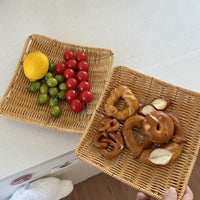 Woven PVC Snack Tray Dry Fruit Storage Basket