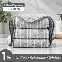 Thick Absorbent Kitchen Dishcloth Reusable Cleaning Towel Oil Resistant Dish Washing Cloth